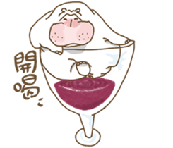 Dou Zi Round and girl iki sticker #12200674