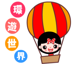 The red-ribbon girl sticker #12201217