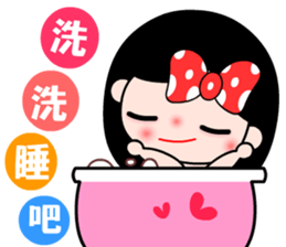 The red-ribbon girl sticker #12201229