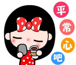 The red-ribbon girl sticker #12201232