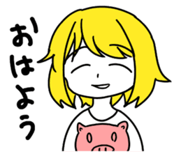 a blonde girl sticker #12201246