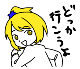 a blonde girl sticker #12201274