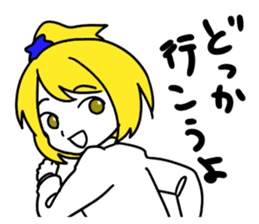 a blonde girl sticker #12201274