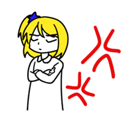 a blonde girl sticker #12201300