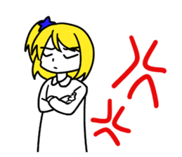 a blonde girl sticker #12201300