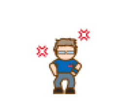 LIVEBOYS 8bit half sticker #12205282