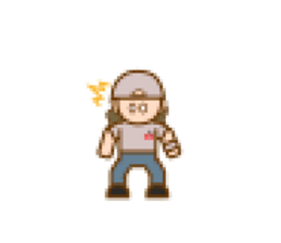 LIVEBOYS 8bit half sticker #12205287