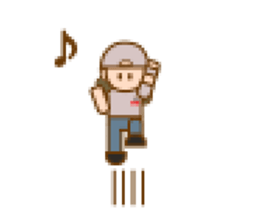 LIVEBOYS 8bit half sticker #12205289