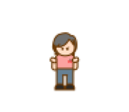 LIVEBOYS 8bit half sticker #12205291