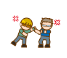 LIVEBOYS 8bit half sticker #12205302