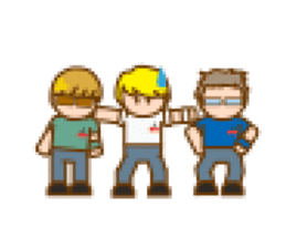 LIVEBOYS 8bit half sticker #12205303