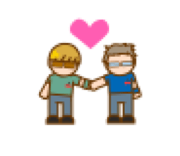 LIVEBOYS 8bit half sticker #12205304