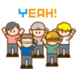 LIVEBOYS 8bit half sticker #12205307