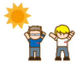 LIVEBOYS 8bit half sticker #12205309