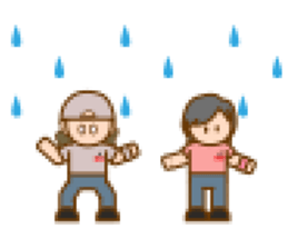 LIVEBOYS 8bit half sticker #12205310