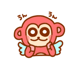 smile angel monkey sticker #12205802