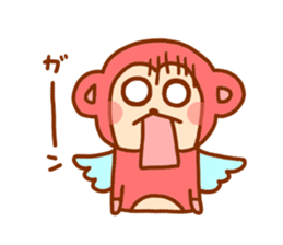 smile angel monkey sticker #12205806