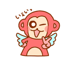 smile angel monkey sticker #12205808