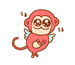 smile angel monkey sticker #12205811