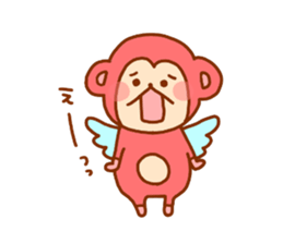 smile angel monkey sticker #12205818