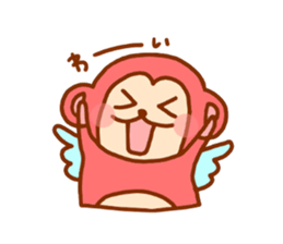 smile angel monkey sticker #12205819