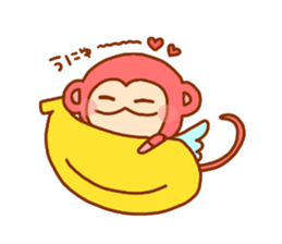 smile angel monkey sticker #12205820