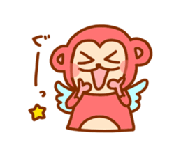 smile angel monkey sticker #12205822
