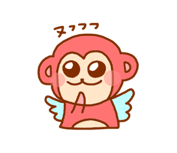 smile angel monkey sticker #12205824