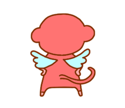 smile angel monkey sticker #12205825