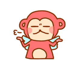 smile angel monkey sticker #12205827