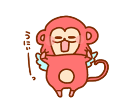 smile angel monkey sticker #12205830