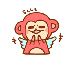 smile angel monkey sticker #12205832