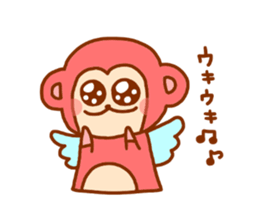smile angel monkey sticker #12205834