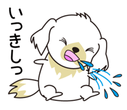 White dog and black dog.3 sticker #12206599