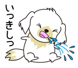 White dog and black dog.3 sticker #12206599