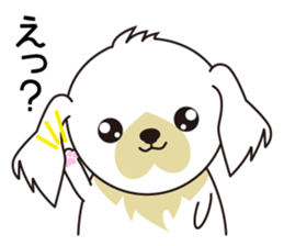 White dog and black dog.3 sticker #12206601