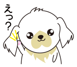 White dog and black dog.3 sticker #12206601