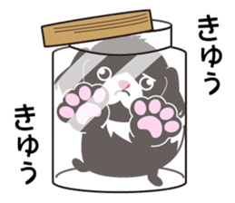 White dog and black dog.3 sticker #12206604