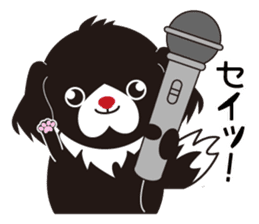 White dog and black dog.3 sticker #12206611