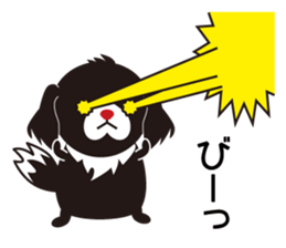 White dog and black dog.3 sticker #12206623