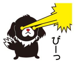 White dog and black dog.3 sticker #12206623