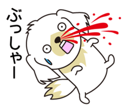 White dog and black dog.3 sticker #12206624