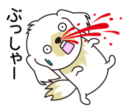 White dog and black dog.3 sticker #12206624