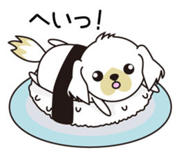 White dog and black dog.3 sticker #12206625