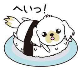 White dog and black dog.3 sticker #12206625