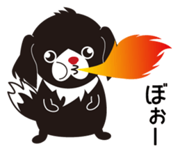 White dog and black dog.3 sticker #12206626