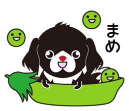 White dog and black dog.3 sticker #12206627