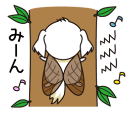 White dog and black dog.3 sticker #12206628