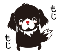 White dog and black dog.3 sticker #12206631