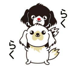 White dog and black dog.3 sticker #12206633
